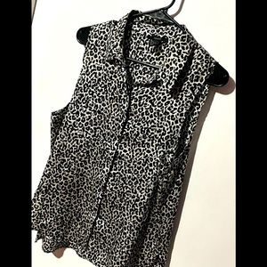 Satin Animal button up top